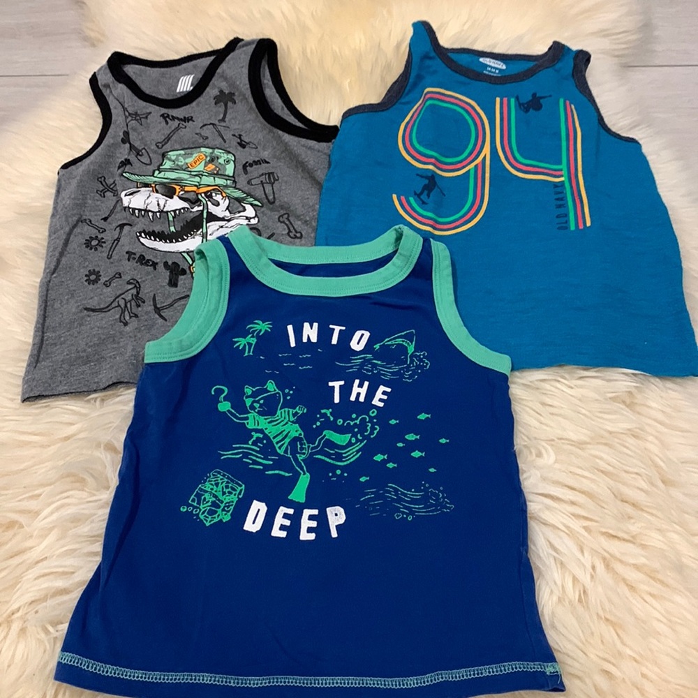 Tank Tops Bundle Old Navy, Joe Fresh & Place Sport in Gray, Teal & Blue 18-24M